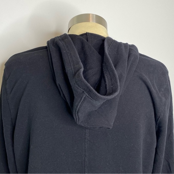 Tek Gear Black Surplice Front Long Sleeve Thumb Hole Hooded Sweatshirt - Picture 5 of 9